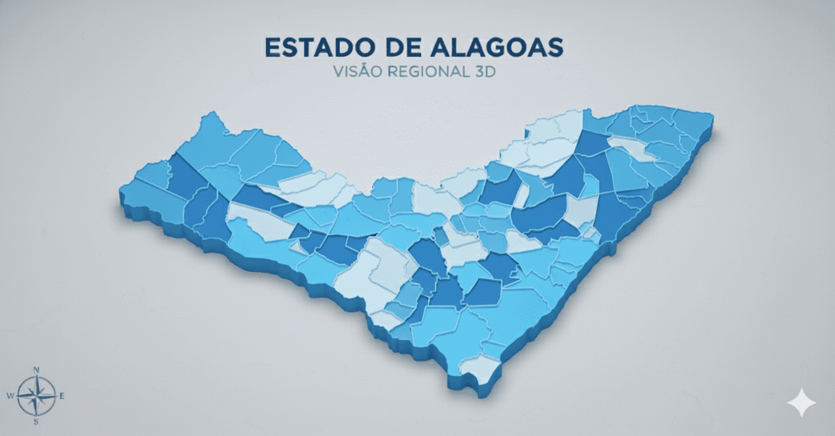 Mapa de Alagoas — regiões de atuação da Macena Consultoria